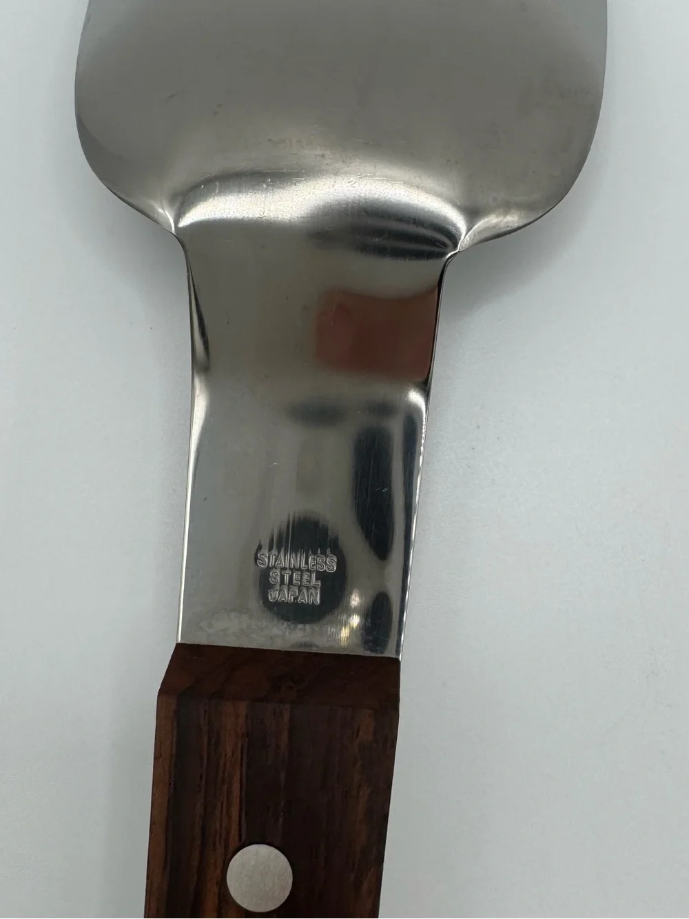 Vintage Japan Stainless Steel Rosewood Ice Cream Scoop Spade Pickle Fork Set MCM